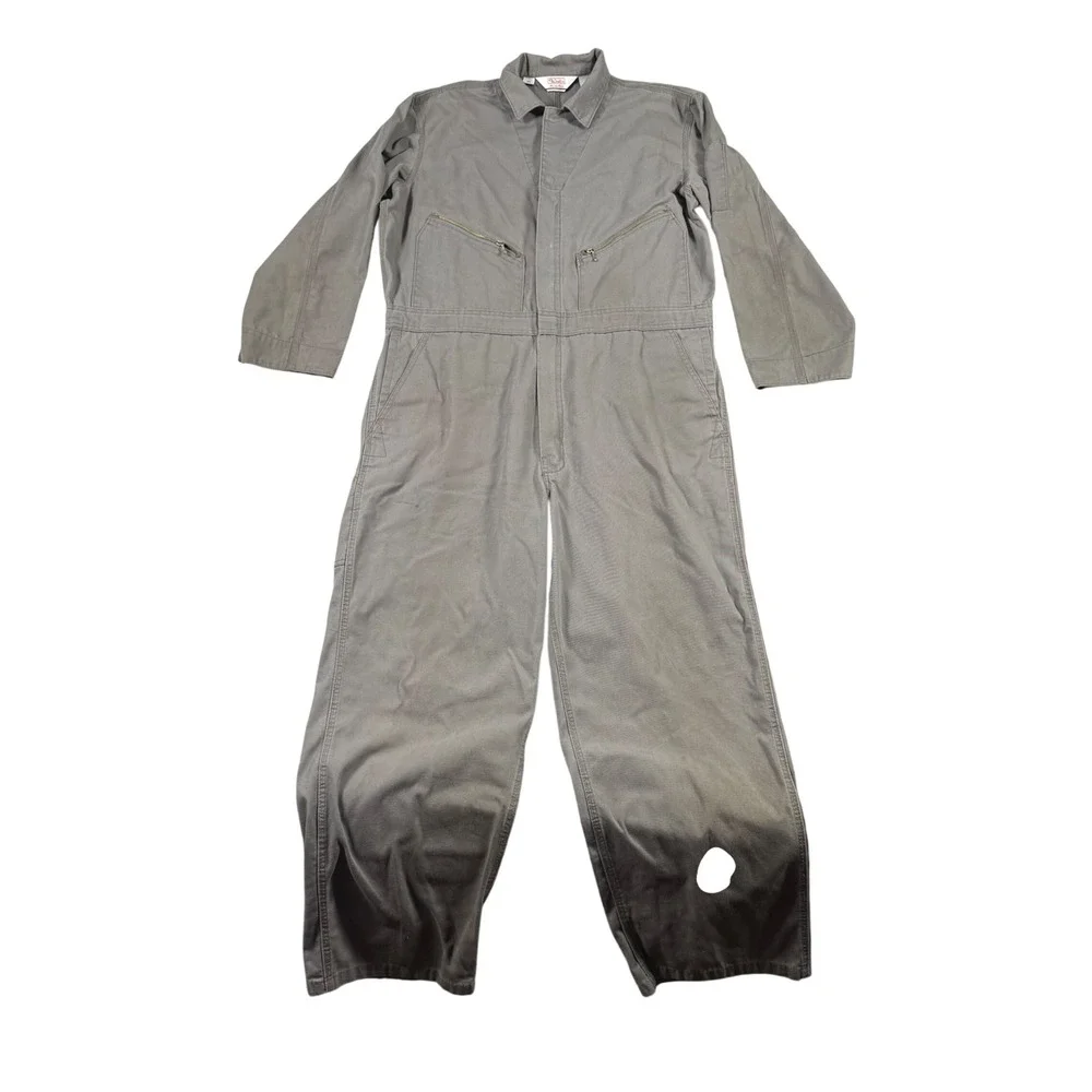Vintage Walls Master Made Gray Long Sleeve Workwear Coveralls Size 44 Regular